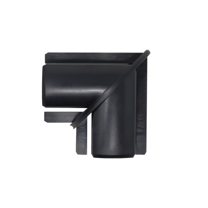 90 Degree Corner Connector for Aluminium Handrail 42mm, Black 90 Degree Corner Connector for Aluminium Handrail 42mm, Black