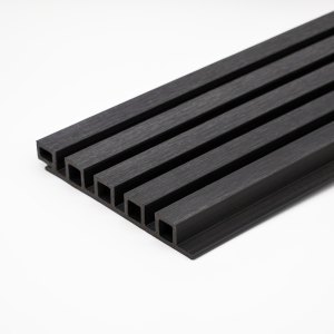 XL Wide Slatted Cladding Ebony Black