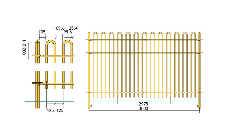 Bow Top Railings | Durable Steel Fencing | IMS