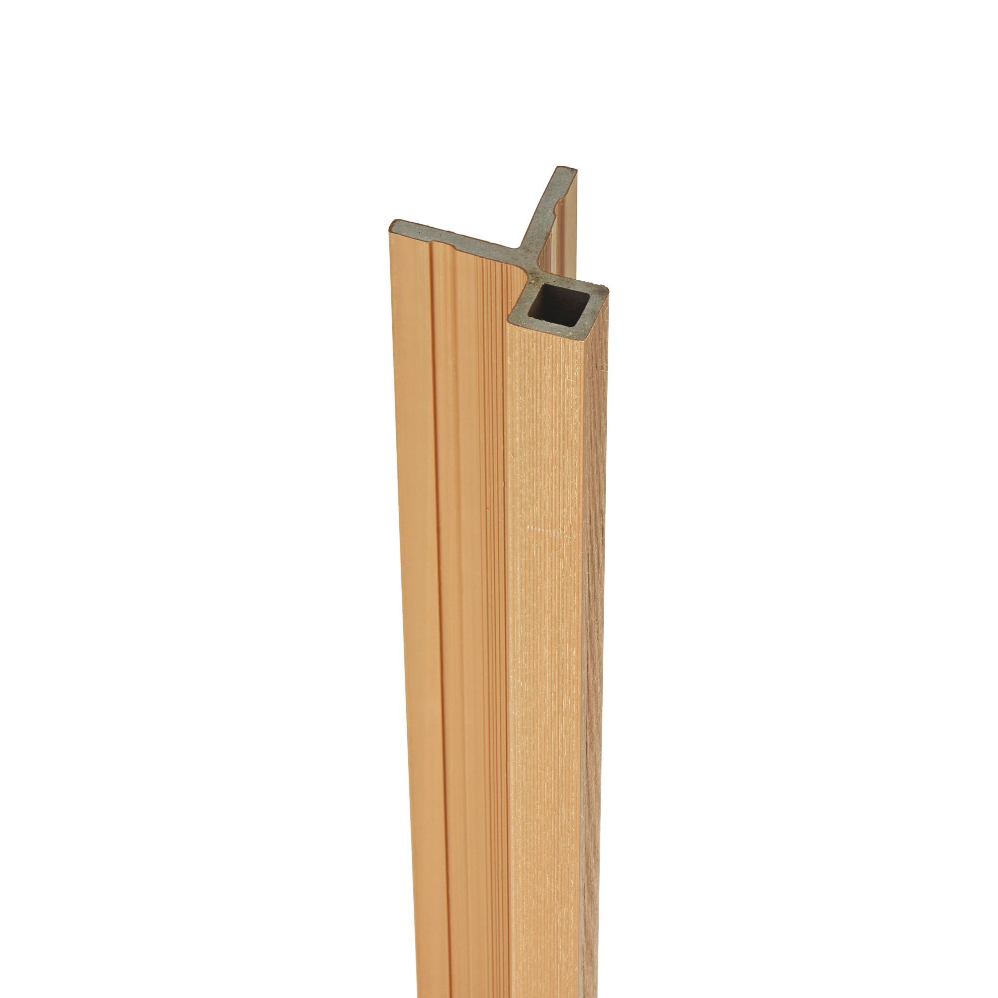Ecoscape Forma - Natural Oak Composite Slatted Cladding Corner Trim | IMS