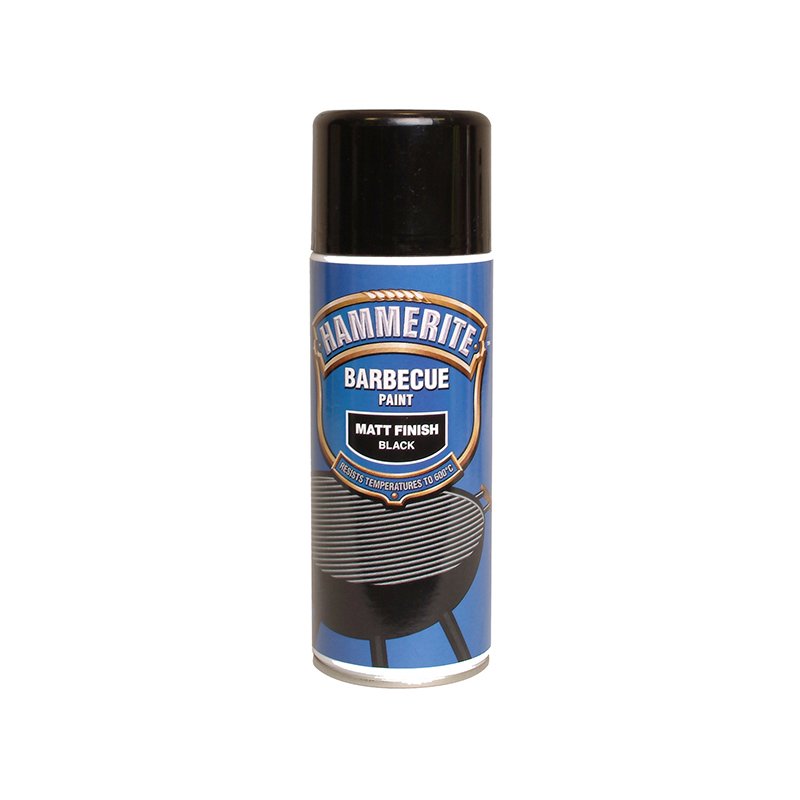 Hammerite BBQ Paint Aerosol Black Matt 400ml IMS