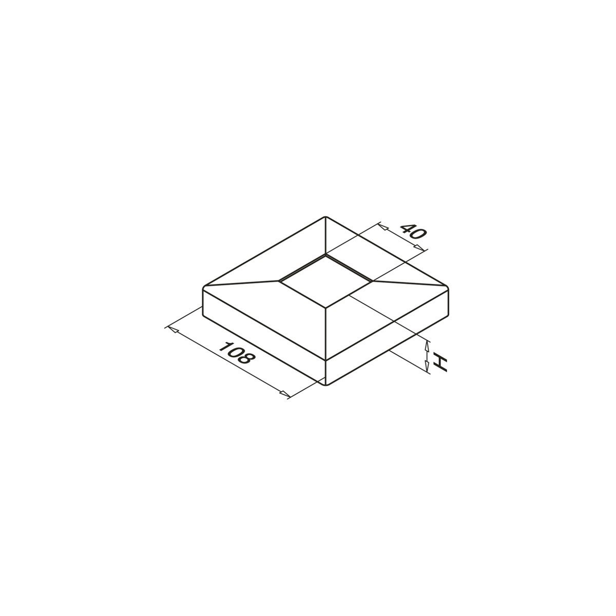 Eazysquare Floor Plate Cover To Suit 40x40x2 Tube - Satin Finish ...