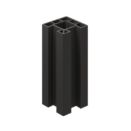 Ecoscape Clarity - 3m Charcoal Composite Corner Fence Post