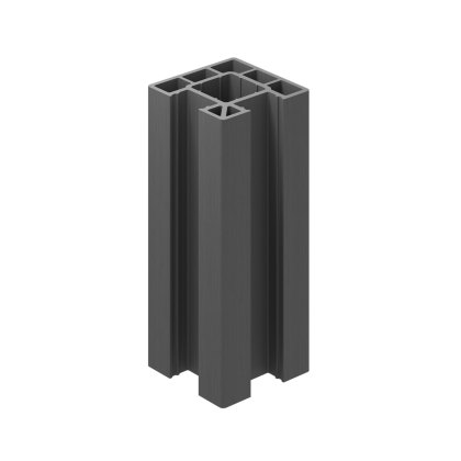Ecoscape Clarity - 3m Graphite Composite Corner Fence Post