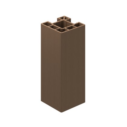 Ecoscape Clarity - 3m Walnut Composite Corner Fence Post