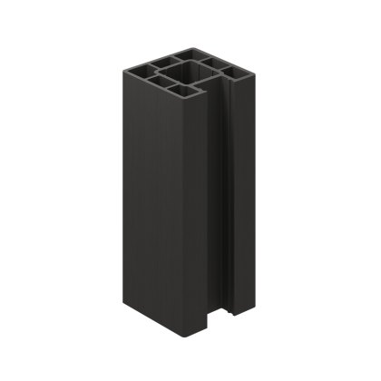 3m Charcoal Composite End Fence Post