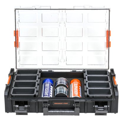VersaDrive Stakit Mid connector Toolcase c/w foam insert & 8M Organizer Boxes