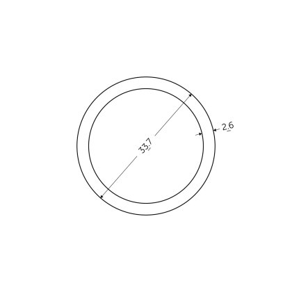 33.7 x 2.5mm Circular Hollow Section - BSEN10219 S235JR