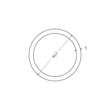 60.3 x 5mm - 7.5m Circular Hollow Section - BSEN10219 S235JR