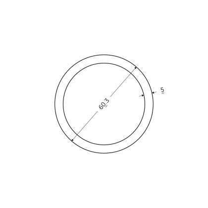 60.3 x 5mm Circular Hollow Section - BSEN10219 S235JR