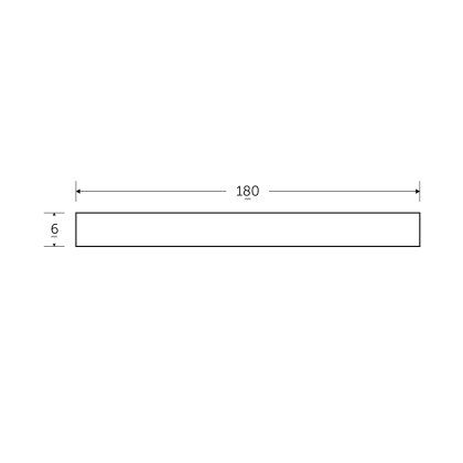 180 x 6mm - 6m Black Flats Heavy - BSEN10025-2 S275JR