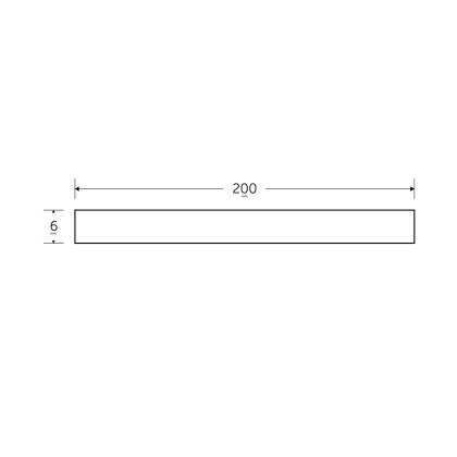 200 x 6mm - 6m Black Flats Heavy - BSEN10025-2 S275JR