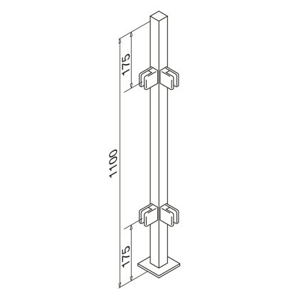 Pre Assembled Square Corner Post with End Cap