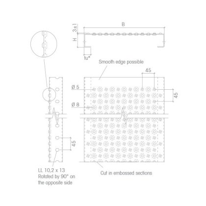 Self Colour Perforated Plank Perfwalk NS