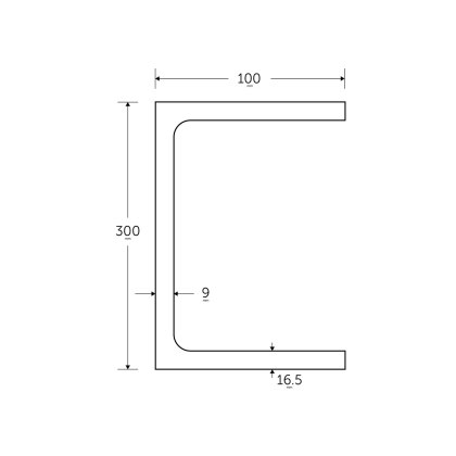 300 x 90 x 41KG Parallel Flange Channels - BSEN10025-2 S275JR