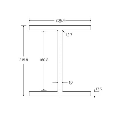 203 x 203 x 71KG Universal Column - BSEN10025-2 S355J0