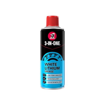 3-IN-ONE - White Lithium Spray Grease 400ml 3-IN-ONE - White Lithium Spray Grease 400ml
