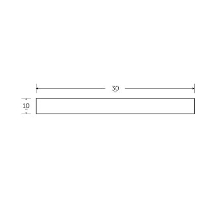 30 x 10mm - 6m Black Flats Light - BSEN10025-2 S275JR