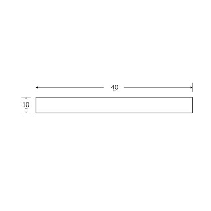 40 x 10mm - 6m Black Flats Light - BSEN10025-2 S275JR