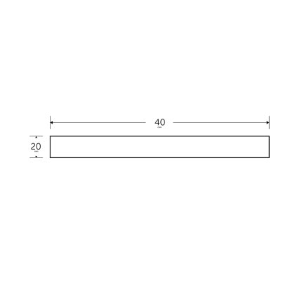 40 x 20mm - 6m Black Flats Light - BSEN10025-2 S275JR
