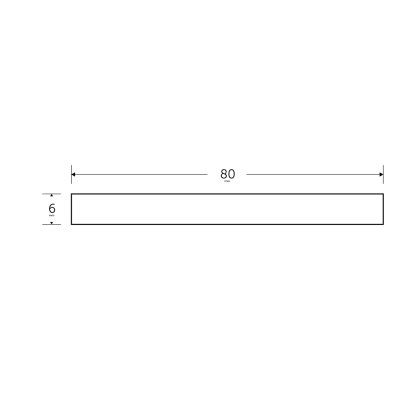 80 x 6mm - 6m Black Flats Light - BSEN10025-2 S275JR
