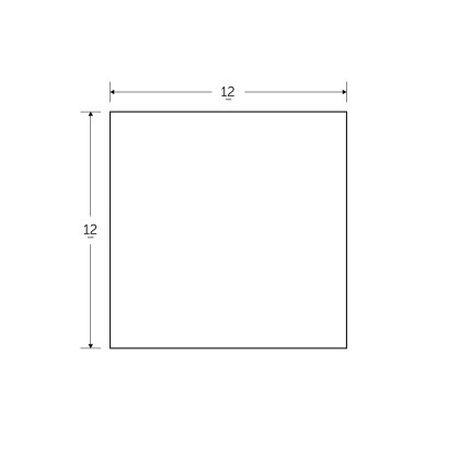 12 x 12mm - 6m Black Solid Squares - BSEN10025-2 S275JR