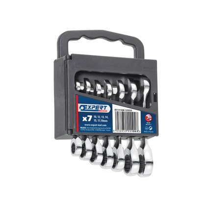 Expert - Stubby Ratchet Spanner Set, 7 Piece