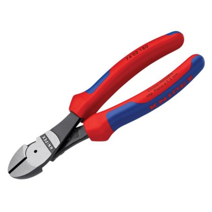 Knipex - High Leverage Diagonal Cutters Multi-Component Grip 180mm Knipex - High Leverage Diagonal Cutters Multi-Component Grip 180mm
