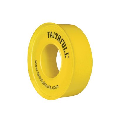 Faithfull - P.T.F.E Gas Tape 12mm x 5m White (Pack 10)