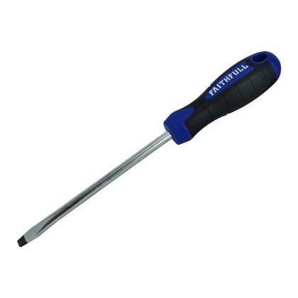 Faithfull - Soft Grip Screwdriver, Flared Slotted