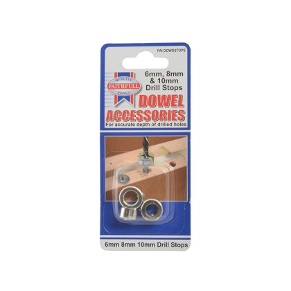 Faithfull - Dowel Drill Stops 6, 8 & 10mm