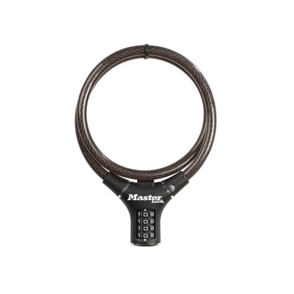 Master Lock - Black Steel Rigid Combination Cable 0.9m x 12mm Master Lock - Black Steel Rigid Combination Cable 0.9m x 12mm