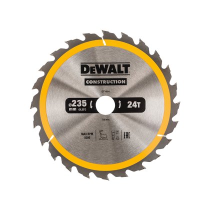 DEWALT - Portable Construction Circular Saw Blade 235 x 30mm x 24T DEWALT - Portable Construction Circular Saw Blade 235 x 30mm x 24T