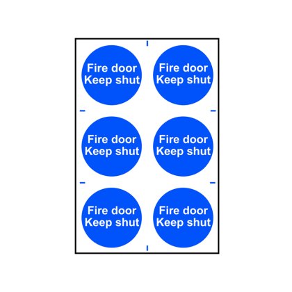 Scan - Fire Door Keep Shut - 6 PVC Signs 100 x 100mm Scan - Fire Door Keep Shut - 6 PVC Signs 100 x 100mm