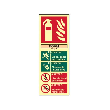 Scan - Fire Extinguisher Composite Foam - Photoluminescent 75 x 200mm Scan - Fire Extinguisher Composite Foam - Photoluminescent 75 x 200mm