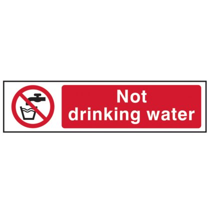 Scan - Not Drinking Water - PVC Sign 200 x 50mm Scan - Not Drinking Water - PVC Sign 200 x 50mm