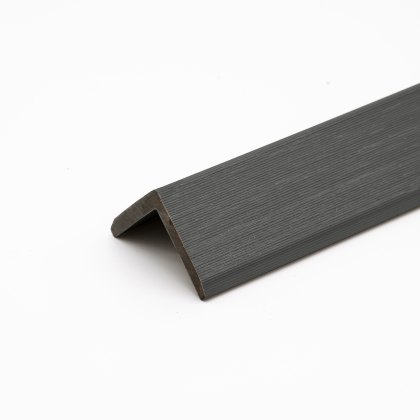 EazyClad 5S - Anthracite Angled Composite Slatted Cladding Trim