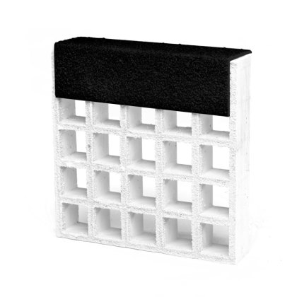 4m Equal Angle Gritted Tread GRP Nosing Black - 4mm x 55mm x 55mm