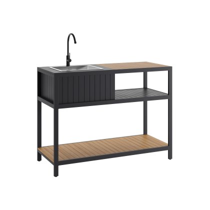 Ecoscape Outdoor Kitchen - Oak Sink Unit Including Tap & Cover