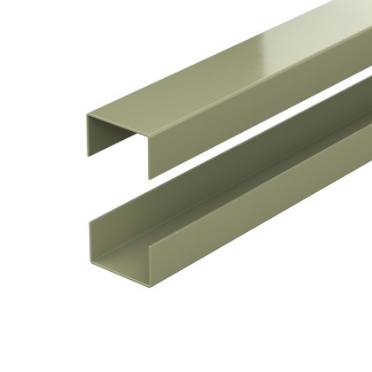 DuraPost Urban® Rails For Slatted Composite Panel (Pack of 2) - Olive Grey