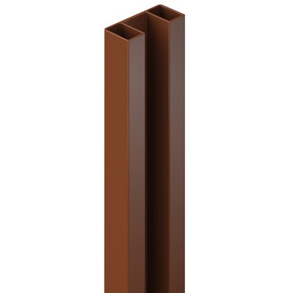 DuraPost Vista® Aluminium Infill Profile Set For Composite Panel 1825/1755mm - Sepia Brown