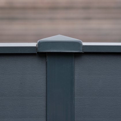 DuraPost® Post Cap With Bracket 75 x 75mm - Anthracite Grey DuraPost® Post Cap With Bracket 75 x 75mm - Anthracite Grey