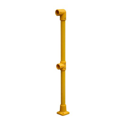 GRP End Post - Pedestal Base - Yellow (RAL 1003)