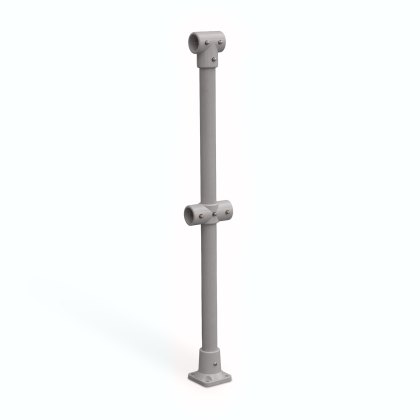 GRP Mid Post - Pedestal Base - Grey (RAL 7036)