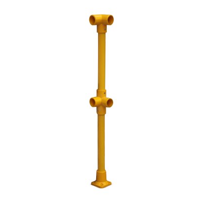 GRP Corner Post - Pedestal Base - Yellow (RAL 1003)