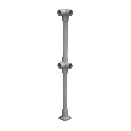 GRP Corner Post - Pedestal Base - Grey (RAL 7036)