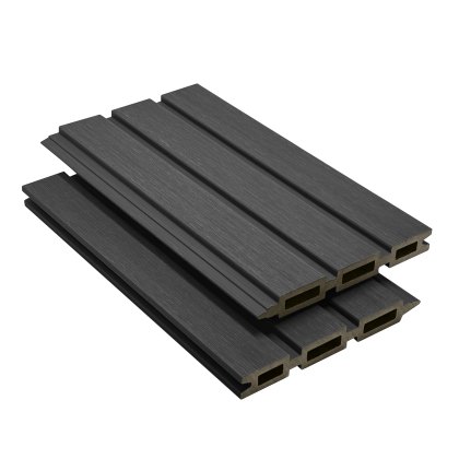 ScenicLiving Slatted Composite Fence Kit - Stone Grey