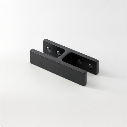 180 Degree Glass Connector to suit 17-21.5mm Glass - 316/Matt Black PPC
