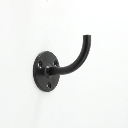 60mm Eazypost Weld On Handrail Wall Bracket - 316/Matt Black PPC