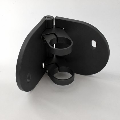 Adjustable 45 Degree Slab Bracket - 316/Matt Black PPC